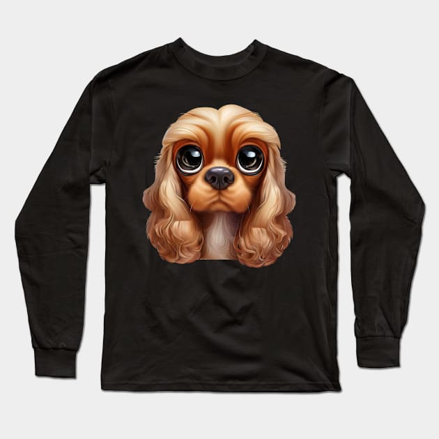 Furtastic Cocker Spaniel Long Sleeve T-Shirt by Art By Mojo